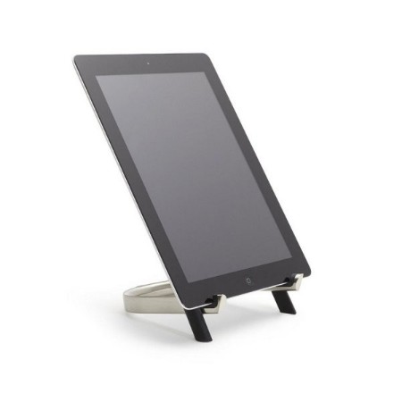 Immagine di Umbra Udock Porta Tablet, Metallo Fuso/Silicone, Nero/Nickel 