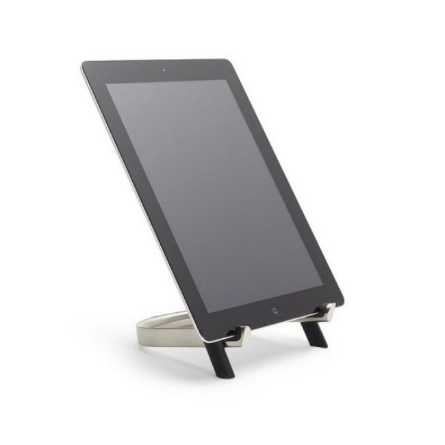 Immagine di Umbra Udock Porta Tablet, Metallo Fuso/Silicone, Nero/Nickel 