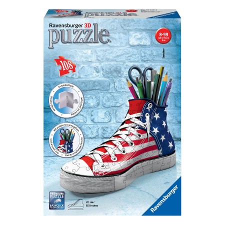 Immagine di Puzzle 3D Sneaker Flag Portapenne 108 Pezzi 