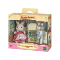 Immagine di Sylvanian Families 5014 Chocolate Rabbit Mother Set Mamma Coniglio Cioccolato con Frigo