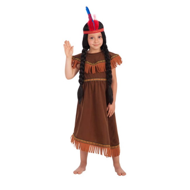 Immagine di Costume Indianina Bambina 4-7 anni 