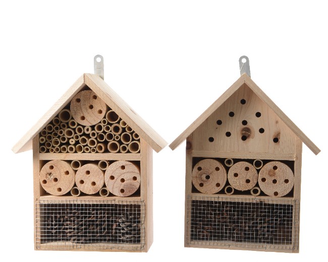 Casetta Per Insetti In Legno Massello | Rifugio Per Api Selvatiche E Coccinelle | Design Naturale - Foto 5