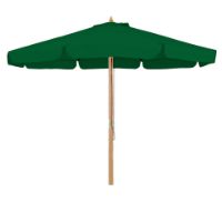 Immagine di Ombrellone con Finitura Inox 300cm con Palo in Teak 48mm - Verde