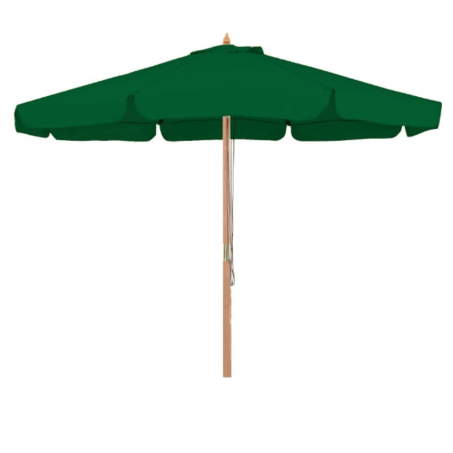 Immagine di Ombrellone 300cm con Palo inTeak 48mm - Verde