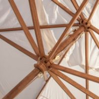 Immagine di Ombrellone 300cm con Palo inTeak 48mm - Verde