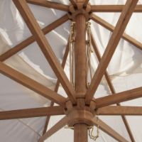 Immagine di Ombrellone 300cm con Palo inTeak 48mm - Verde