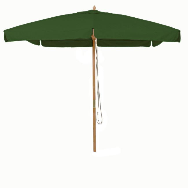 Immagine di Ombrellone con Finitura Inox 3x4m con Palo in Teak da 48mm - Verde