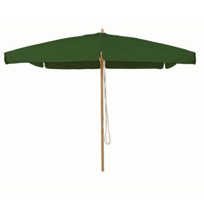 Immagine di Ombrellone 3x4m con Palo in Teak da 48mm - Verde