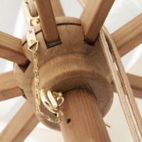 Immagine di Ombrellone 3x4m con Palo in Teak da 48mm - Verde