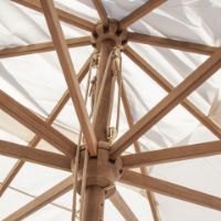 Immagine di Ombrellone 3x4m con Palo in Teak da 48mm - Verde