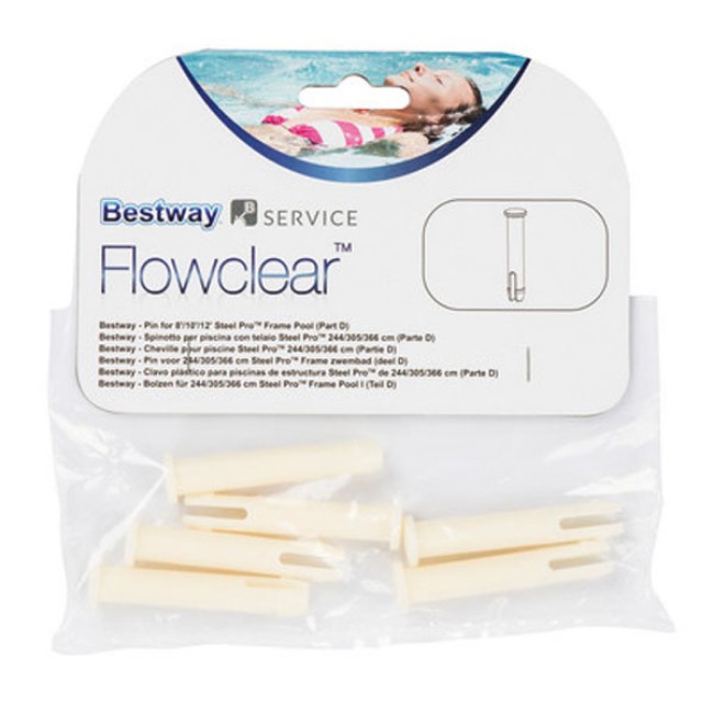 Immagine di Bestway Kit 6 Spinotti di Ricambio per Piscine Steel Pro Rotonde (P61859)
