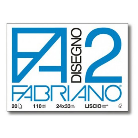 Immagine di Blocco da Disegno FA2 Liscio con Angoli (24x33 cm 20 Fogli 110 g/m2) 