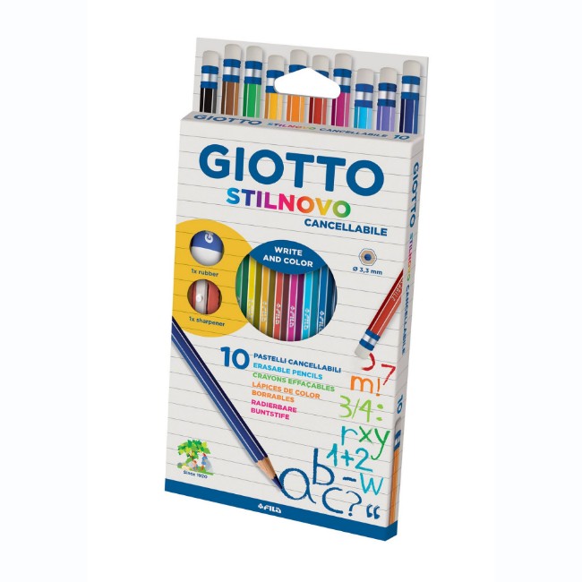 Immagine di 10 Pastelli Stilnovo Cancellabili + Accessori 