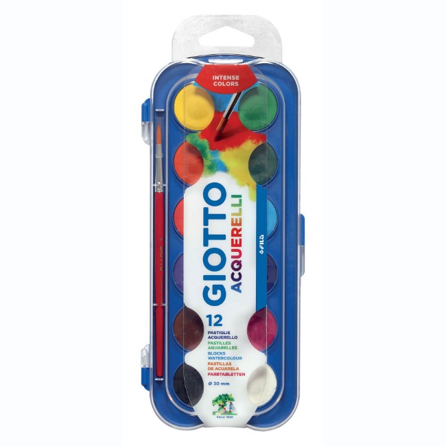 Immagine di Scatola 12 Acquerelli + Pennello 