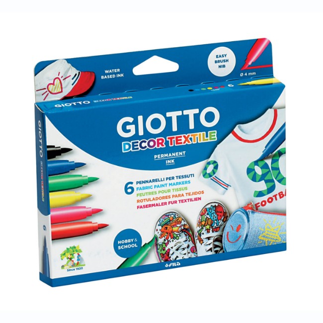 Immagine di 6 Pennarelli Decor Textile per Tessuti 