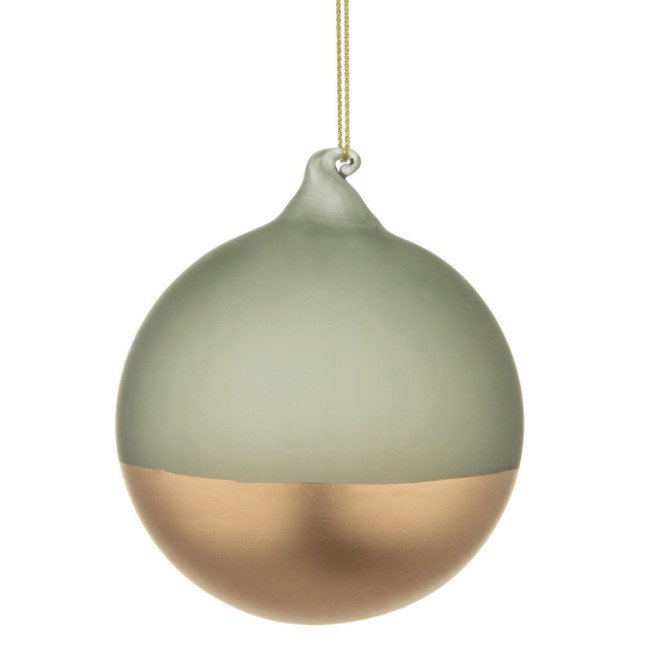 Immagine di Pallina Natalizia 80mm in Vetro Ground Verde Opaco