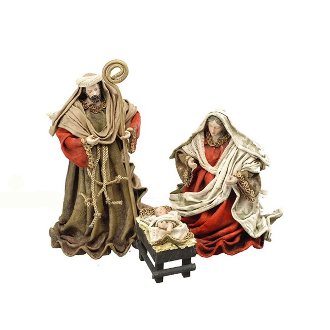 Immagine di Natività 26cm Anticata Red/Green 