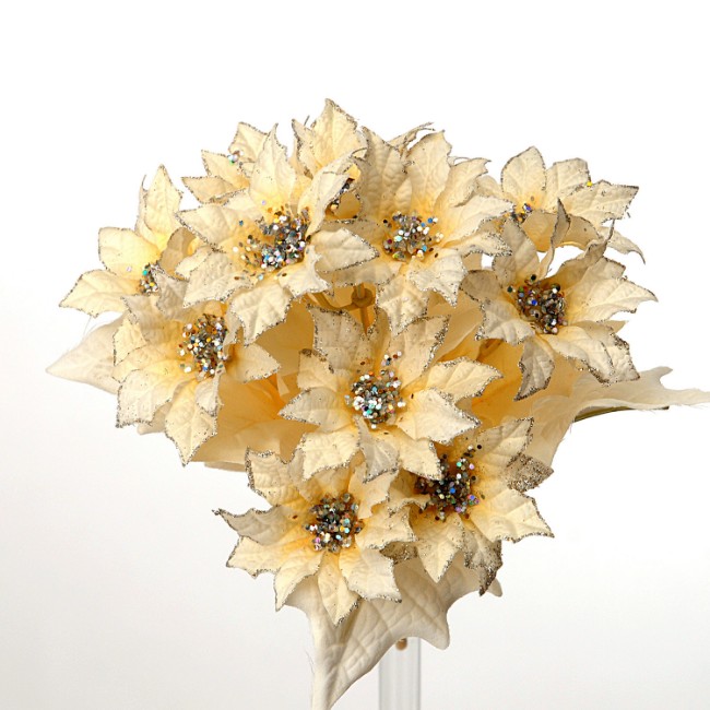 Immagine di Stelle Natale con Glitter 25cm