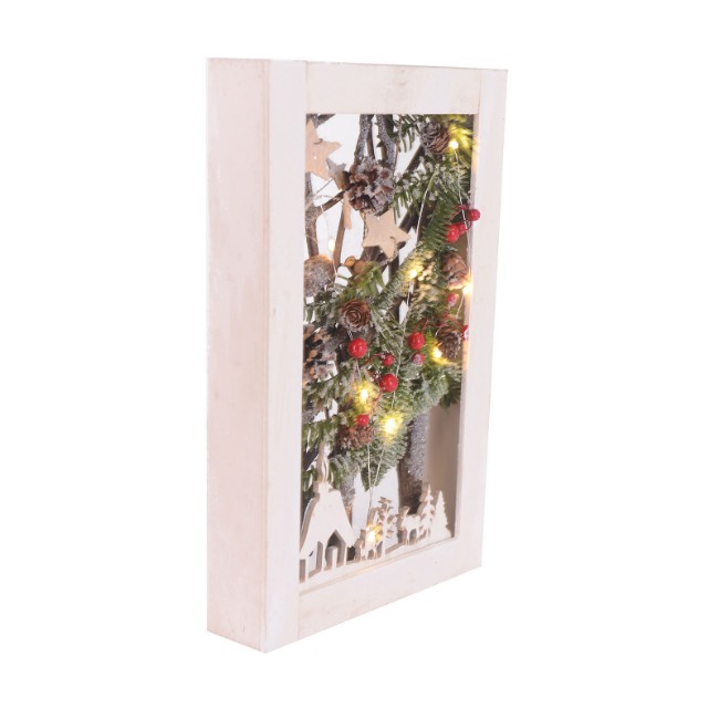 Immagine di Quadretto Natale con 10 Led H.37