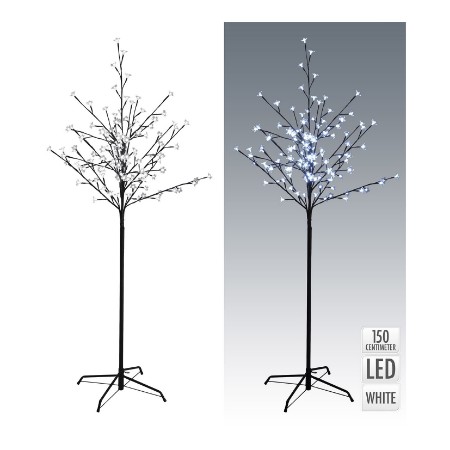Immagine di Albero Fiori 120 LED Bianco Freddo per Esterno/Interno - 150cm