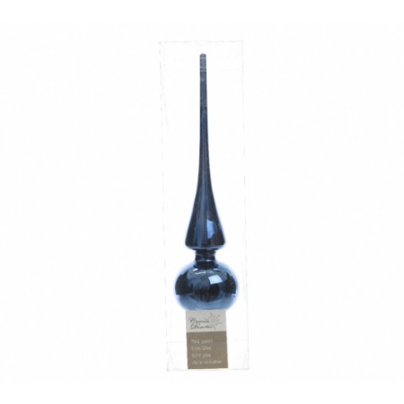 Puntale Albero Natale 26cm in Vetro Blu Notte