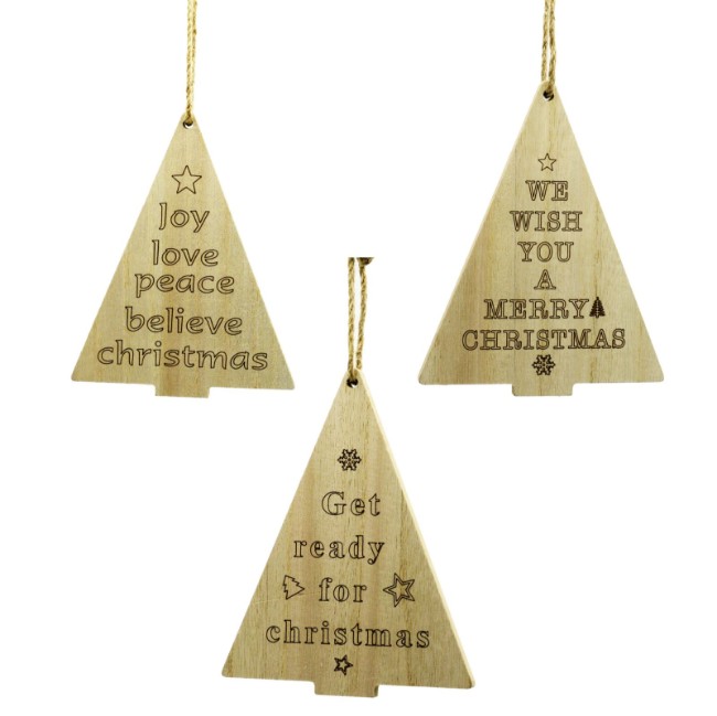 Immagine di Decorazione Albero Legno 13,5x32cm