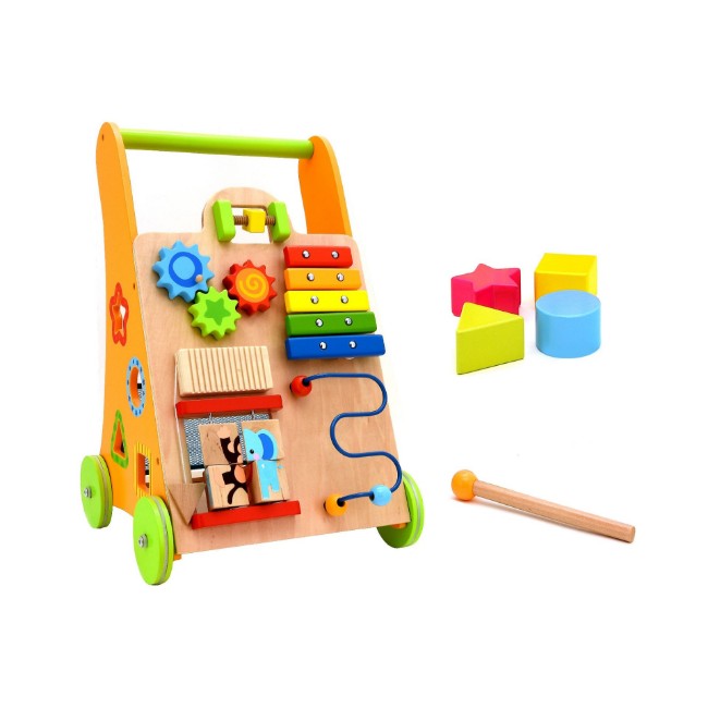 ColorBaby Andatore Woomax In Legno Con Attività - Girello Educativo Per Bambini Dai 12 Mesi - Foto 5