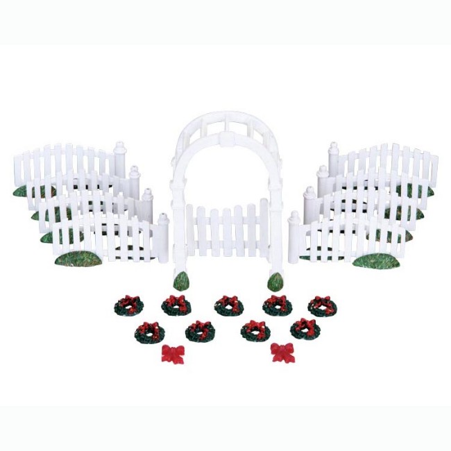 Immagine di Plastic Arbor & Picket Fences With Decorations - 04233