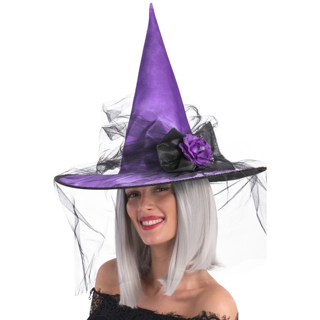 1 pz cappello da strega di Halloween per donna uomo ragazzo ragazze nastro stella luna stampato Brim Costume Cosplay decorazioni per feste di carnevale  200000532