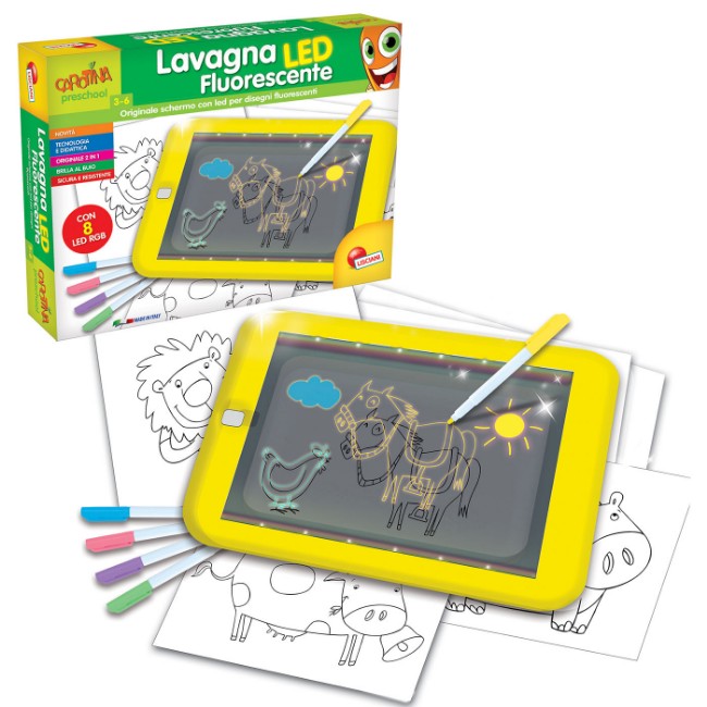 Lisciani Montessori Lavagnona In Legno Cresce Con Te – Maxi Lavagna Da Terra A Doppia Faccia Con Altezza Regolabile, Magnetica E Tradizionale