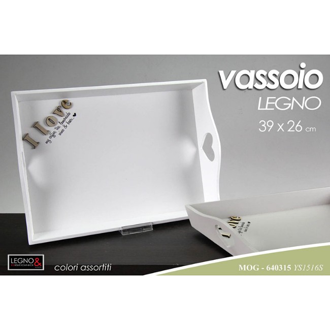 Vassoio Portata 50x25cm Vassoio Centrotavola In Legno GICOS