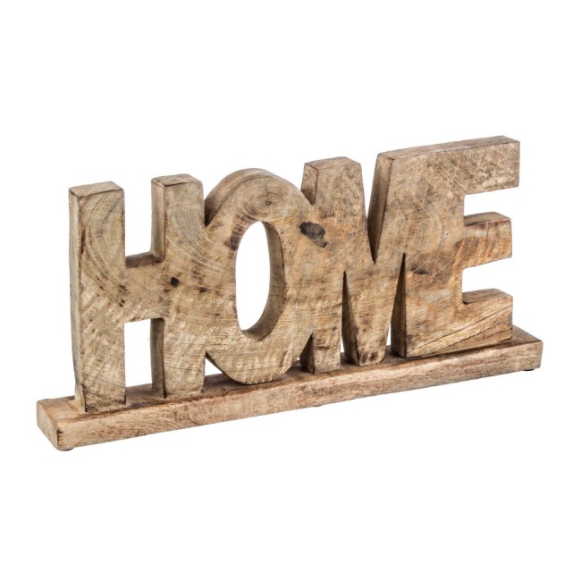 Immagine di Scritta Decorativa in Legno di Mango Bizzotto Home 43 cm