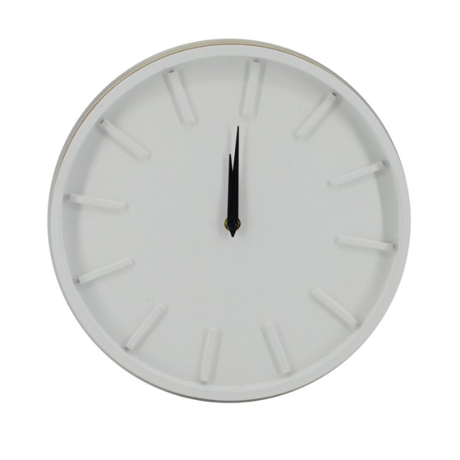 Immagine di Orologio in Legno Bianco Tondo 