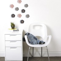 Immagine di Decorazione da Muro Fiori Feltro Set 9 pz 