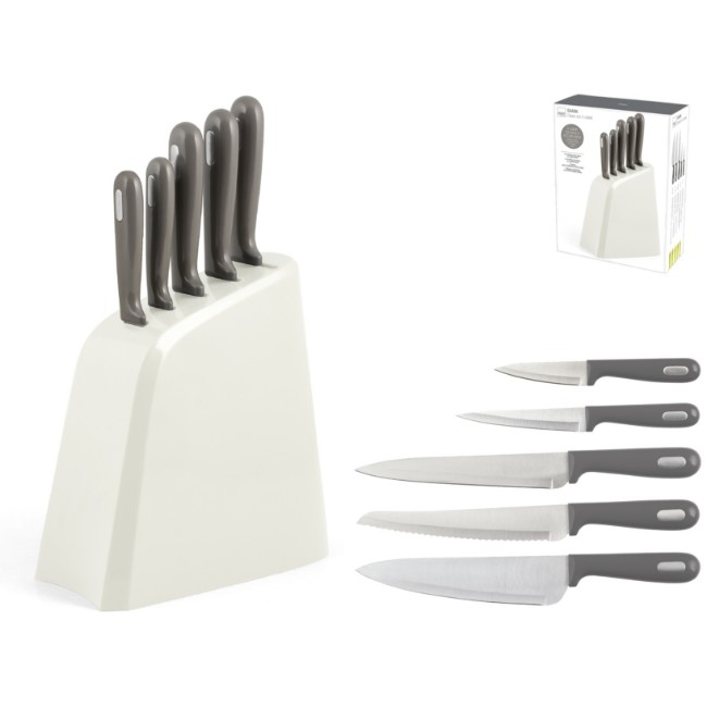 Immagine di Set 5 Coltelli Inox Shark Tortora 
