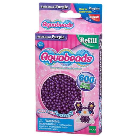 Immagine di Aquabeads Solid Beads Purple, Perle 600 