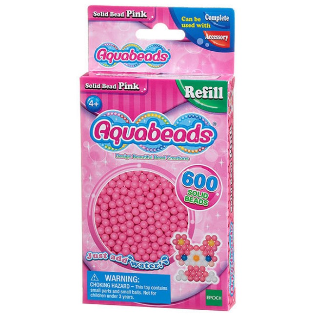 Immagine di Aquabeads Solid Beads Pink, Perle 600 