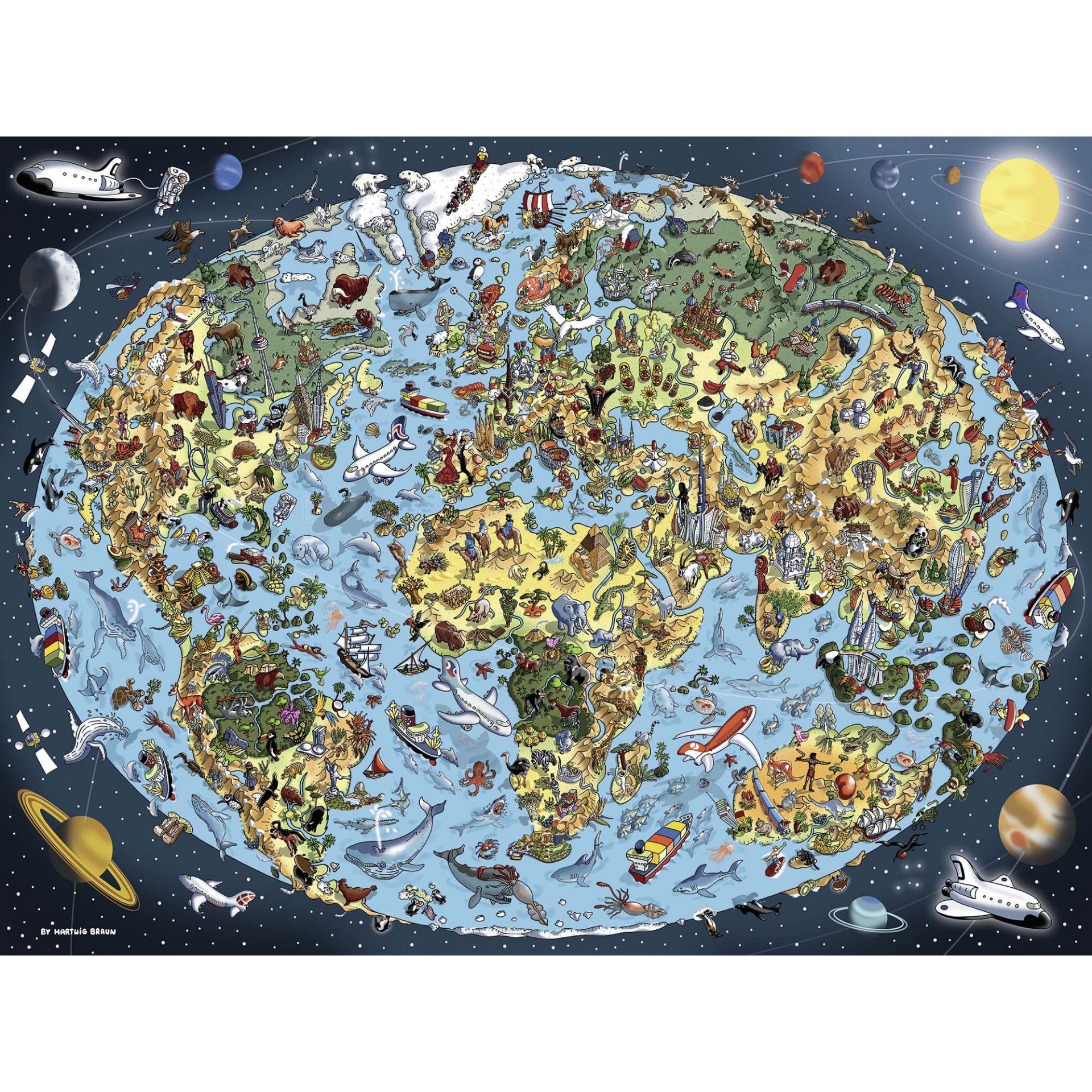 Ravensburger Puzzle Terra Colorata 1500 Pezzi – Paesaggio, 80x60 Cm – Qualità Softclick