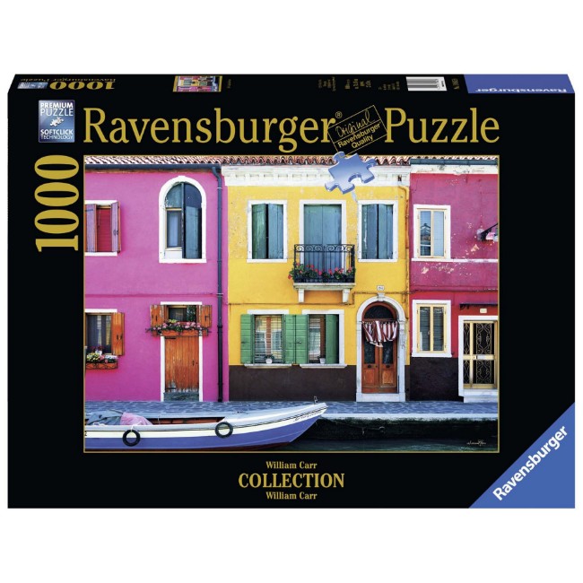 Puzzle 1000 Pezzi Burano – Venezia Italia, 69x51cm, Barche Romantiche, Allenamento Cervello, Regalo