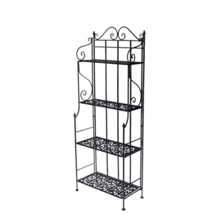 Immagine di Scaffale Jessica 4 Piani in metallo 59x29x(h)158cm Nero 