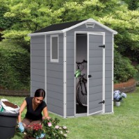 Immagine di Keter Casetta da Giardino Porta Attrezzi in Resina Manor 4x6 Grey