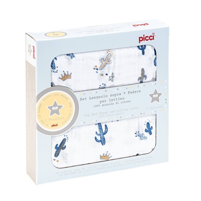 Immagine di Set Lenzuolo Sopra + Federa Cactus I Coccolosi 