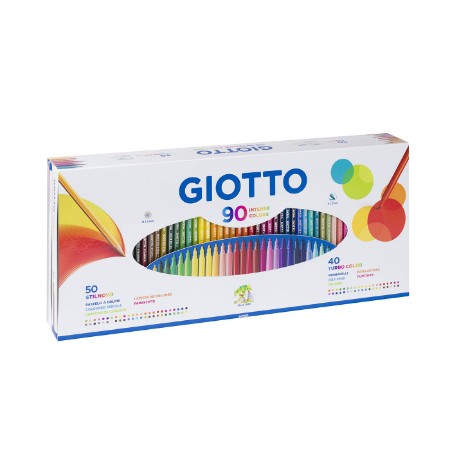 Immagine di 90 Colours Special Set (50 Pastelli Stilnovo + 40 Pennarelli Turbo Color) 