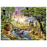 Immagine di Puzzle Animali al Tramonto 300 pezzi XXL