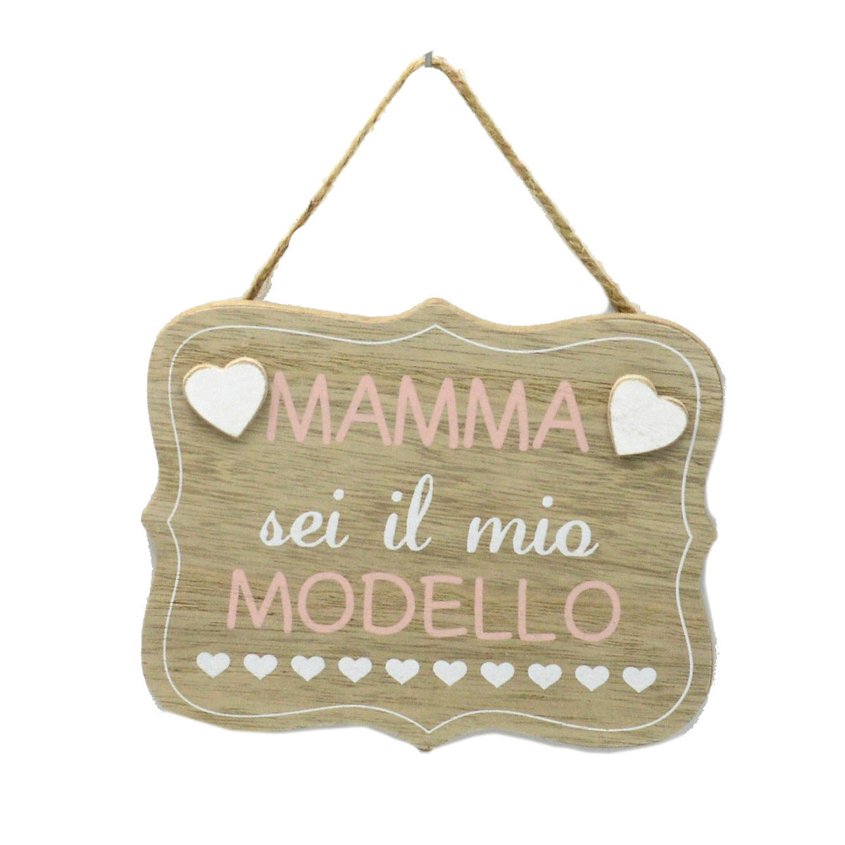 Targa Targhetta Legno MDF 10,4x16,9 - Regalo Pasqua