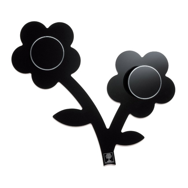 Immagine di Appendiabiti da Parete a Forma di Fiore Nero