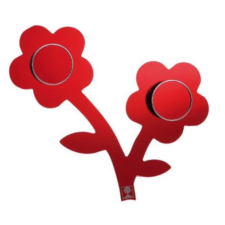 Immagine di Appendiabiti da Parete a Forma di Fiore Rosso