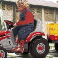 Paniate Trattore a Pedale Mini Tony Tigre con Rimorchio Peg