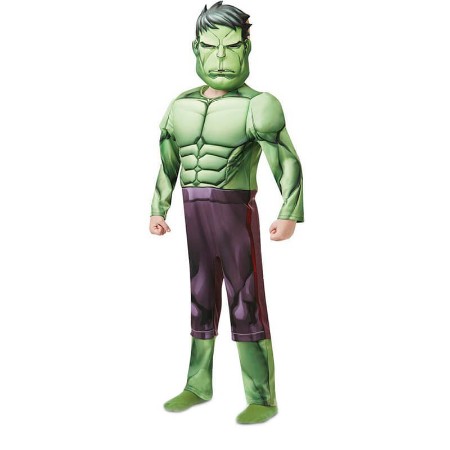 Immagine di Costume Hulk Deluxe con Muscoli Bambino 7-8 anni 