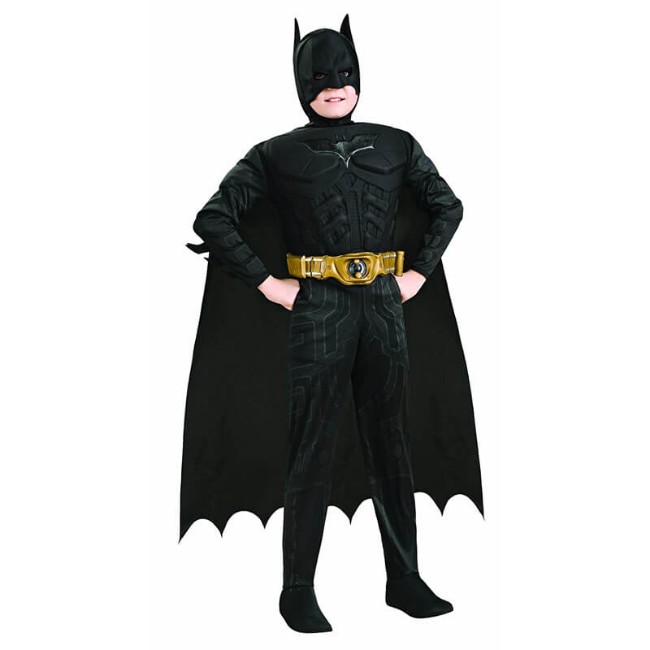 Immagine di Costume Batman Dark Knight Deluxe con Muscoli Bambino 7-8 anni 
